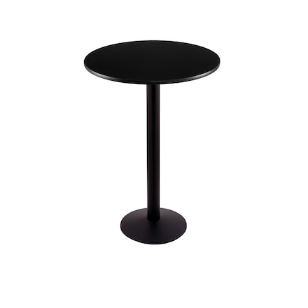 Holland Bar Stool Co 36" 214 Black Table, 24" dia. Top 214-1636BW24R